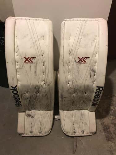 Game Worn/Used Ondrej Pavelec Winnipeg Jets 36" Reebok Pro Premier XLT Goalie Leg Pads
