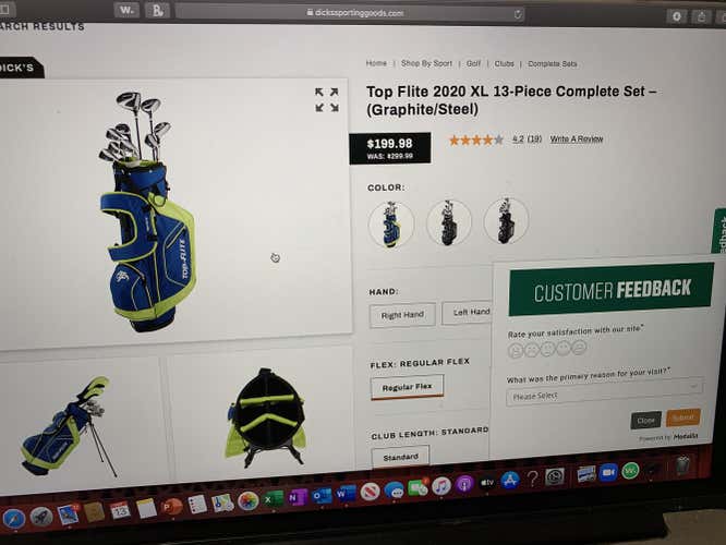 Used Men's Top Flite Left Handed Clubs (Full Set) Regular Flex (9 Clubs)