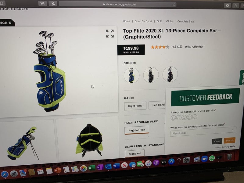 Used Men's Top Flite Left Handed Clubs (Full Set) Regular Flex (9 Clubs)