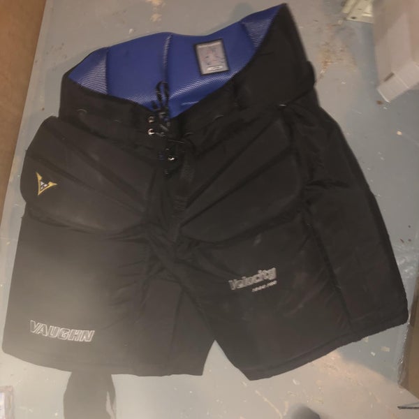 Black Used Large Vaughn V6 Hockey Goalie Pants