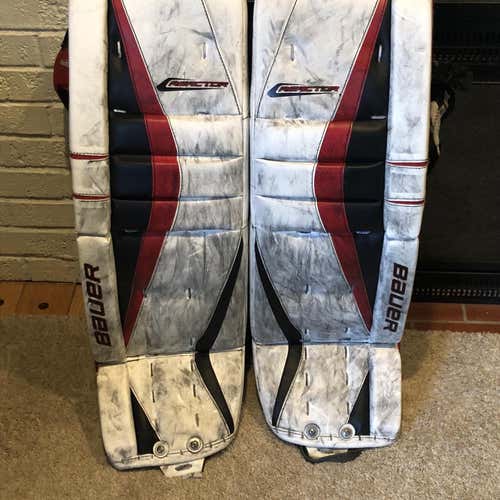 Red Used 33" Bauer Reactor 7000 Goalie Leg Pads