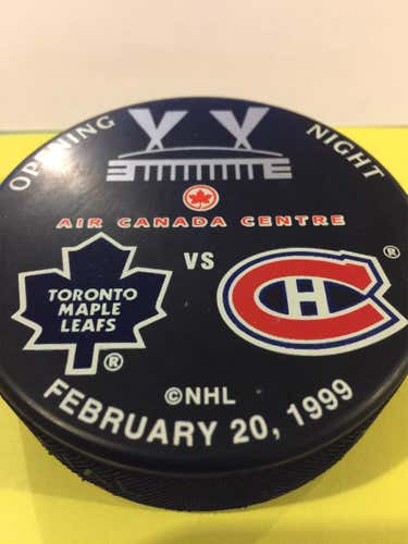 NeW TORONTO MAPLE LEAFS ACC VS MONTREAL CANADIANS OPENING NIGHT PUCK FEBRUARY 20 1999, 20
