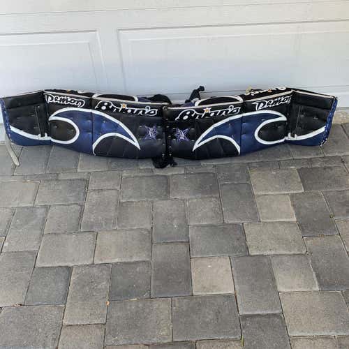 Black and Blue Used 29" Brian's Demon Goalie Leg Pads