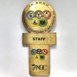 Vintage 1996 Atlanta Olympics ANOC Pin Vtg 90s Collectibles Staff Only Exclusive Members
