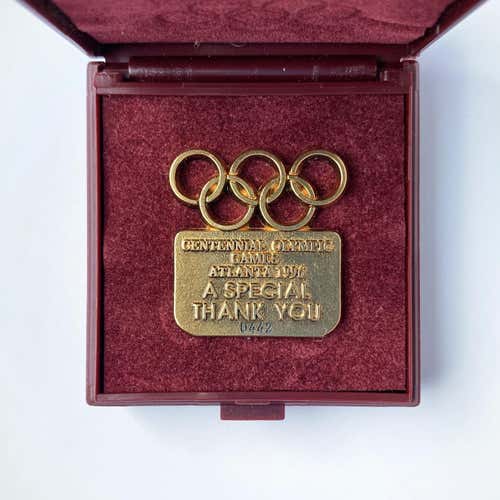 Vintage 1996 Atlanta Olympics Thank You Pin New In Case Vtg 90s Collectibles