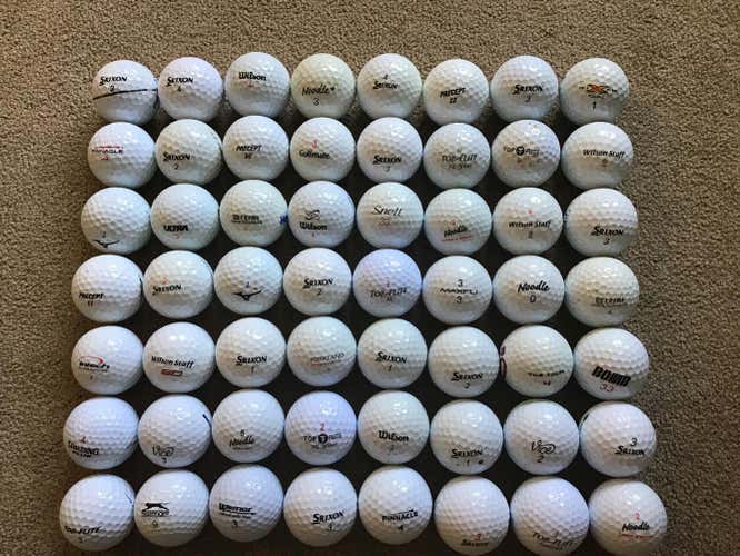 50 Assorted White Used Golf Balls