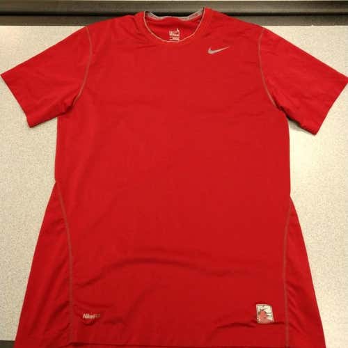Red Nike Pro Workout Shirt Size L