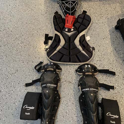 Used Under Armour Catcher's Set With Mask And glove!