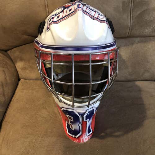 White Used Bauer NME 3 Goalie Mask