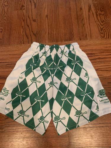 Green Turtle Lacrosse Shorts Size Adult Small