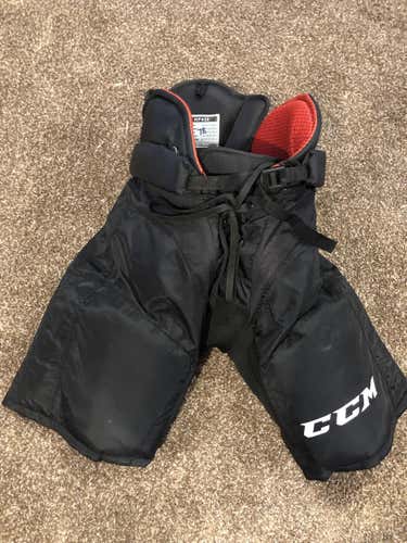Colorado Avalanche Black Senior Used Medium CCM HP45X Hockey Pants Pro Stock