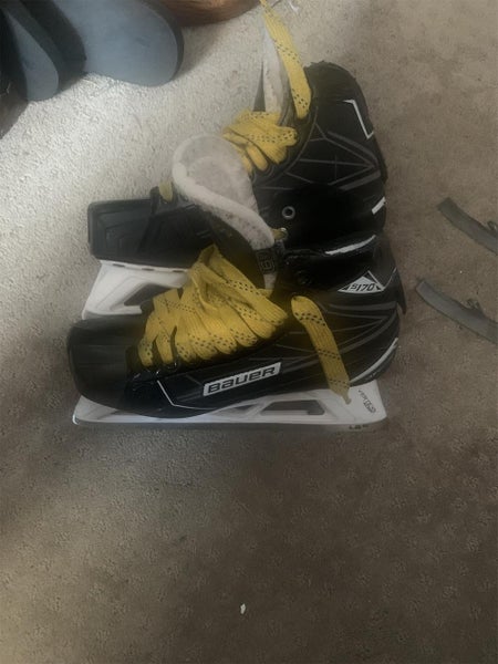 Used Bauer Supreme S170 D&R (Regular) Size 6 Hockey Goalie Skates and 2nd Set If Steel