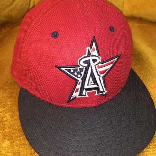 Los Angeles Angels 4th Of July Fitted Hat 7 1/2