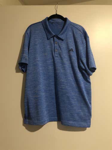 Adidas Blue Heather Performance Golf Shirt