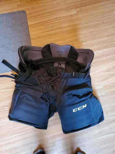 Black Junior Used Large CCM Premier R1.5 Hockey Goalie Pants