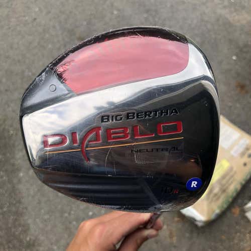 New Right Handed Big Bertha Diablo Neutral Stiff Flex 10 Loft Driver