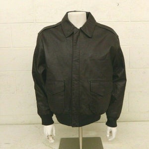 Air Force Landing Leathers Dark Brown Bomber Jacket Men's Large Fast Shipping