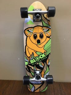 New San Diego Speed Stella 28" Kicktail Block Koala Longboard Skateboard