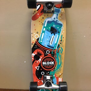 New San Diego Speed Stella 28" Kicktail Block Mr Bottle Longboard Skateboard