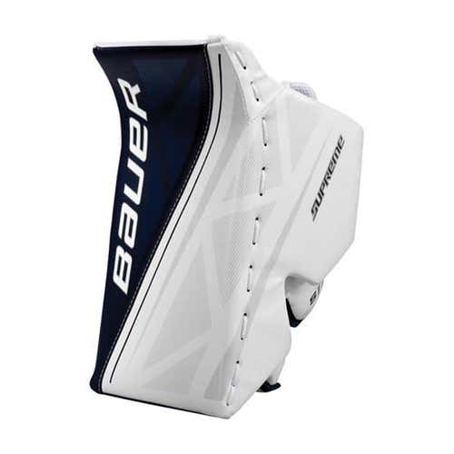 New Bauer Regular Supreme S170 Junior Goalie Blocker - White/Navy