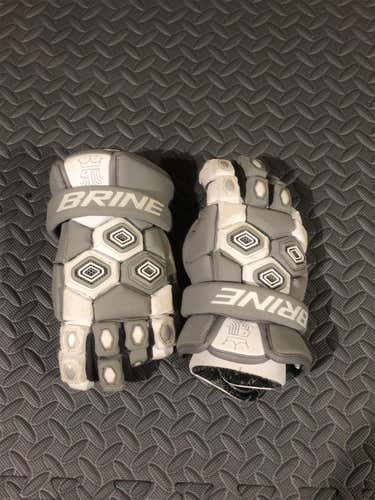 Gray Used Player Brine Triumph Lacrosse Gloves