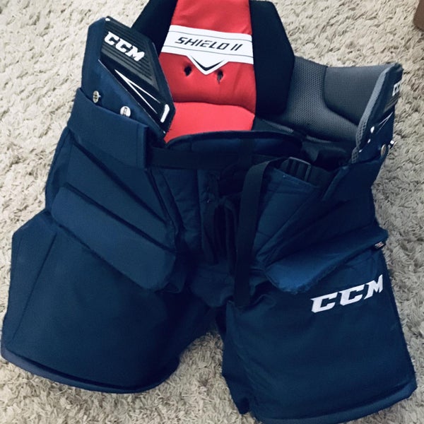 Blue Used XL CCM Extreme Flex II Shield Pro Pro Stock Hockey Goalie Pants