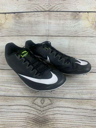 Nike Zoom 400 Mens Track & Field Spikes Black White Sz 11.5 (AA1205-001)