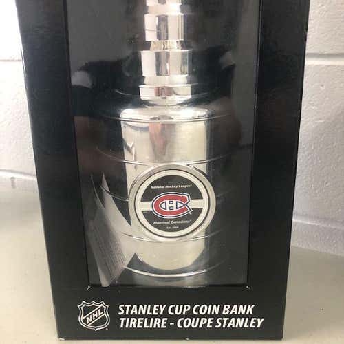 Stanley Cup Replica Coin Bank - NEW - Montreal Canadiens