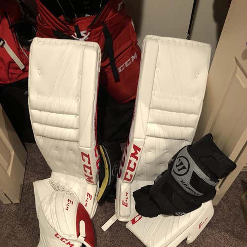 Red New 34" Regular Extreme flex 4.9 Goalie Full Set