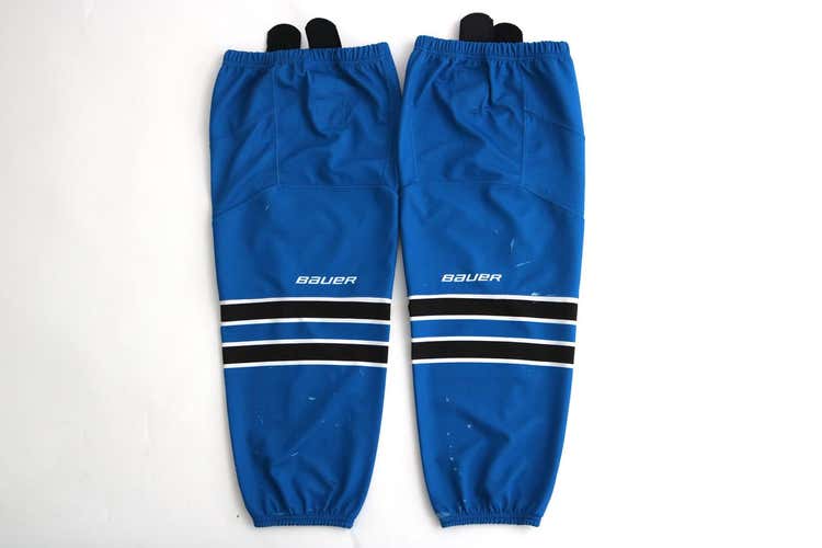 L/XL Bauer Game Socks Pro Stock Blue/White/Black