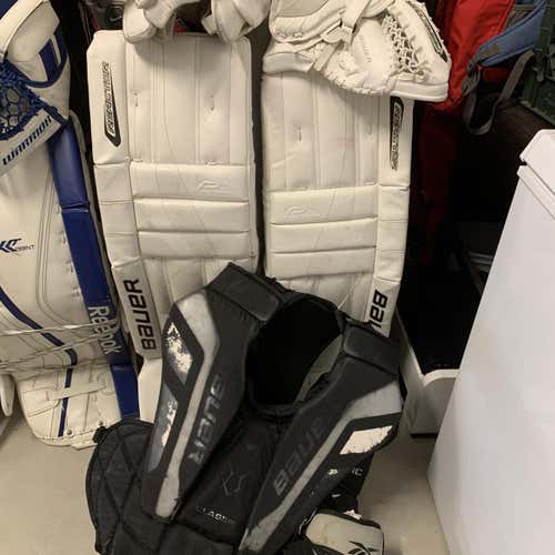 White Used 36" Regular Goalie Full Set