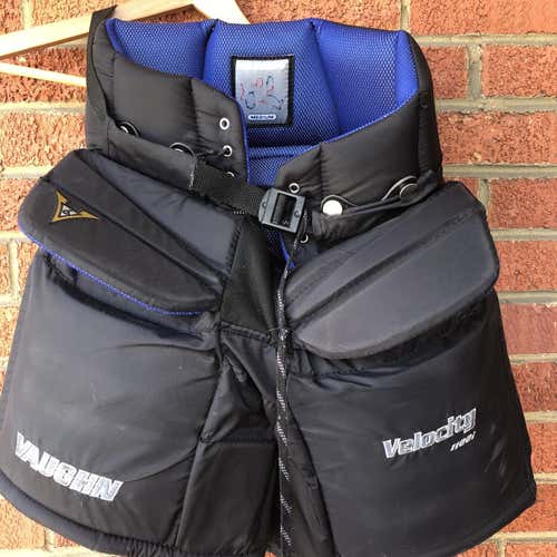 Black Used Medium Vaughn Velocity 1100i  Hockey Goalie Pants