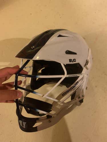White Used Player Warrior Evo Helmet