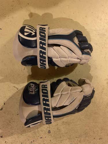 White Used Player Warrior Evo 12" Lacrosse Gloves