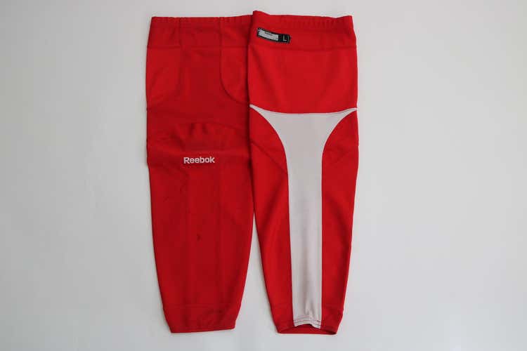 Large CCM Practice Socks Pro Stock Red/White