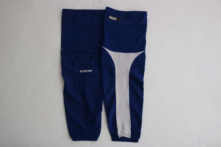 Large CCM Practice Socks Pro Stock Blue