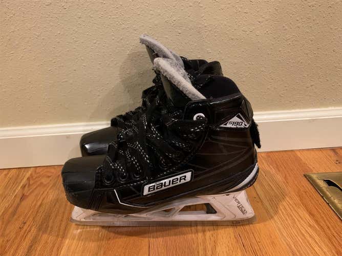 Used Bauer Supreme S190 D&R (Regular)  Size 3.5 Hockey Goalie Skates (w/ 3 sets of steel)