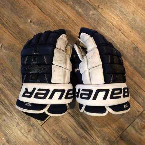 Used Bauer 4 Roll 14" Pro Stock Gloves Yale
