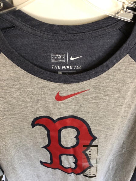 Nike Boston Red Sox Baseball T-Shirt Mens XL 3/4 sleeve cotton