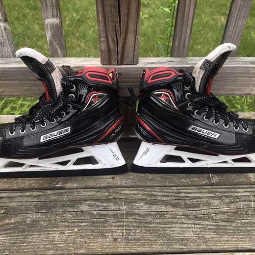 Used Bauer Vapor 1X EE (Extra Wide)  Size 10 Goalie Skates