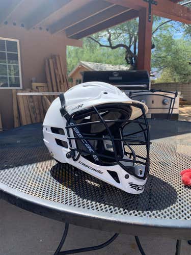 White Used Player Cascade CPV-R Helmet Adjustable