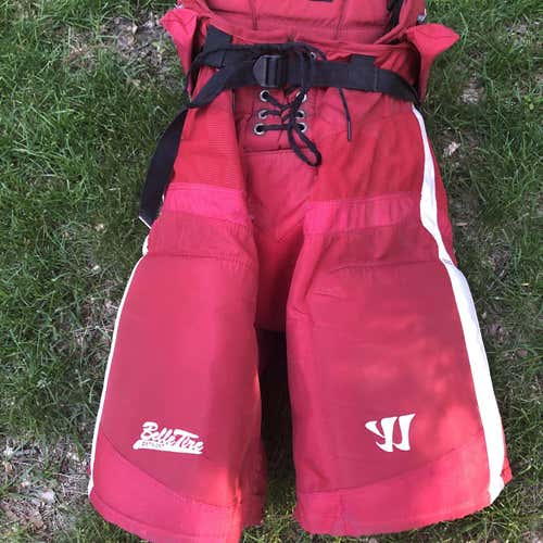 Red Used Medium Warrior Pro Stock Hockey Pants