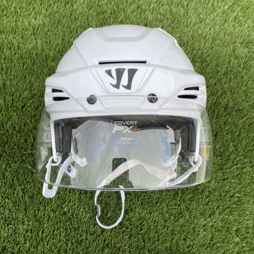 White Used Medium Warrior Covert PX+ Helmet