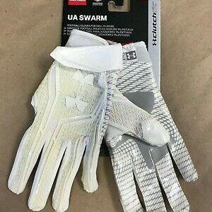 Under Armour UA Swarm Football Gloves mens S/small white