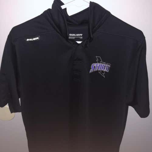 Tri-City Storm (USHL) Black Adult Large Bauer Polo