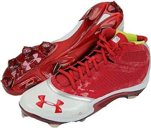 UNDER ARMOUR 1232849-411 Men's UA Heater Mid ST Baseball Cleats SZ
