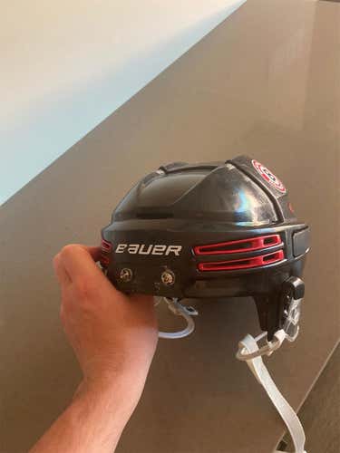 Black Used Medium Bauer Re-Akt 75 Helmet