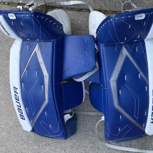 Blue Used 27" Bauer Supreme one80  Goalie Leg Pads