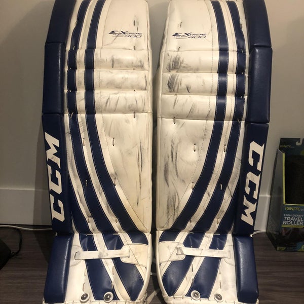 Blue Used 36" CCM Extreme Flex 400 Goalie Leg Pads