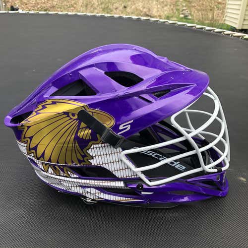 Game Used Iroquois Nationals Helmet - Purple #19